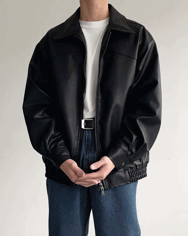 Smok Leather Jacket (2color)